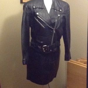 Phoenix Genuine Leather Skirt and Jacket